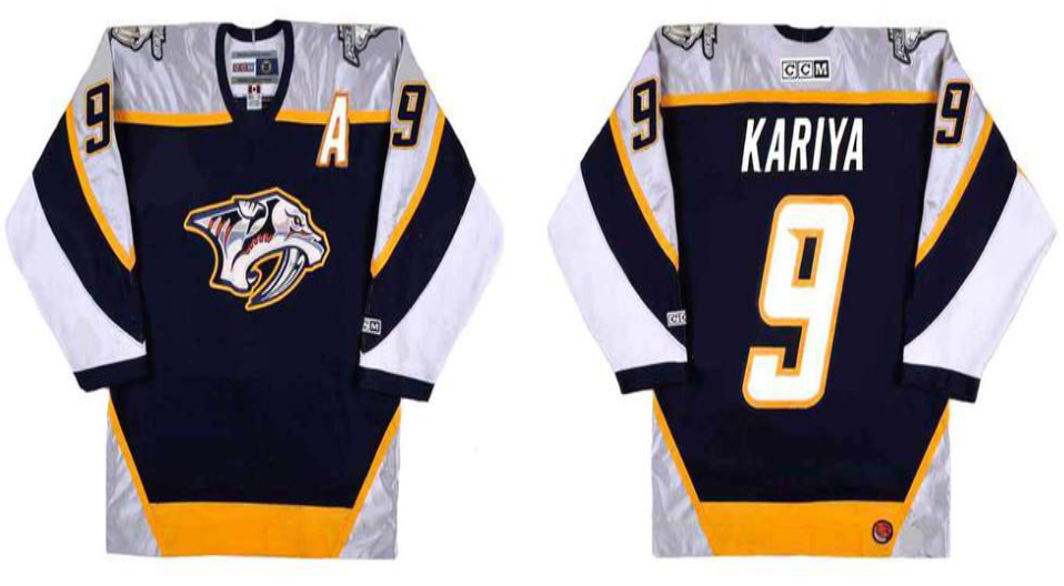 2019 Men Nashville Predators 9 Kariya black CCM NHL jerseys